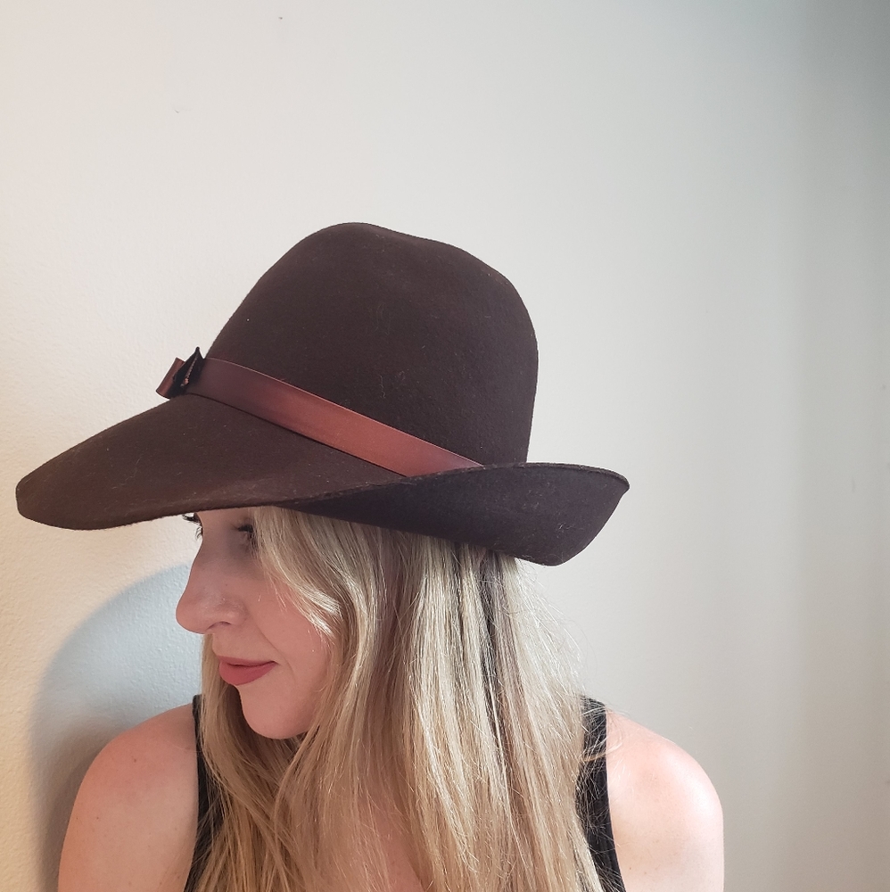 Vintage Miss Bierner Brown Wool Fedora